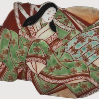 Ceramic box in the shape of a Heian-Period court lady, ca. 18th century
