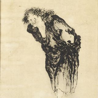 Follower of Gao Qipei (1660–1734), Hermit. Ink on paper, partly painted with fingers. China, first half of the 18th century