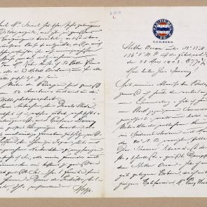 Ferenc Hopp's letter to Henrik Jurány, written while sailing to Honolulu