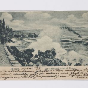 Charles Móry's postcard to Ferenc Hopp from Abbazia (Opatija)
