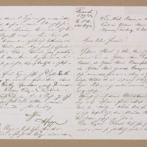 Ferenc Hopp's letter sent to Calderoni and Co. from the Yellowstone National Park (Wyoming, US)