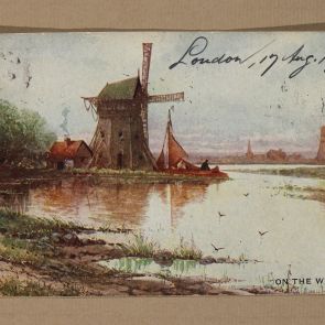Ferenc Hopp's postcard to Aladár Félix from London