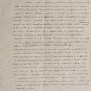 Typed reply by Zoltán Felvinczi Takács to the press release about Ferenc Hopp's tomb