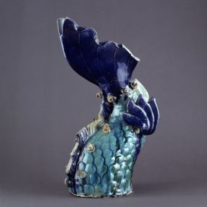 Ceramic roof figure: piece of a dragon fish
