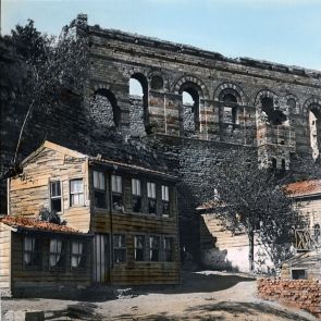 Constantinople. The remains of Tekfur, a Byzantine palace, near the walls