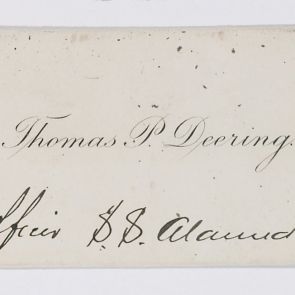 Business card: Thomas P. Deering