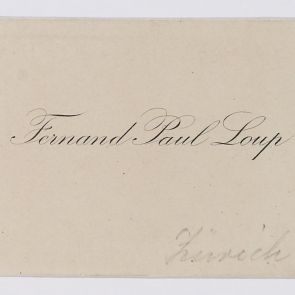 Business card: Fernand Paul Loup