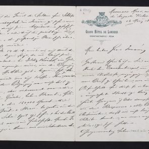 Ferenc Hopp's letter to Henrik Jurány from the Sea of Marmara