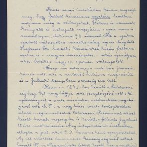 Letter of Aladár Félix to Zoltán Felvinczi Takács in Budapest