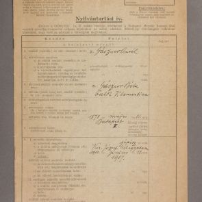 Aurél Gászner's personal information sheet at the Hungarian Chamber of Engineers