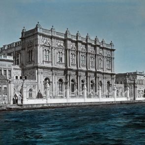 Konstantinápoly, a Dolmabahcse-palota részlete