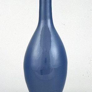 Bottle vase with deep blue glaze