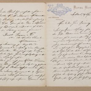 Hopp Ferenc levele Jurány Henriknek Aucklandből
