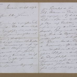 Ferenc Hopp's letter sent to Calderoni and Co. from Jamaica