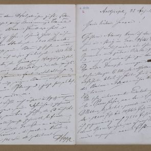 Ferenc Hopp's letter sent to Calderoni and Co. from Arequipa
