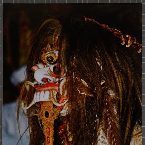 Rangda mask in the temple of Tista village