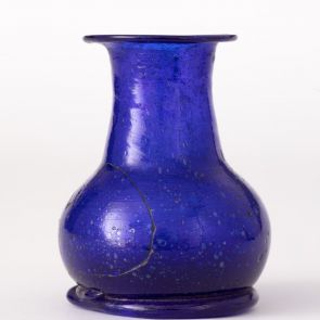 Little vase, blue glass
