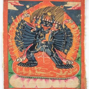 Vadzsrabhairava dharmapála, a "Gyémántjogarral félelmet keltő" tanvédő isten