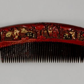 Ornamental comb (sashi-gushi) with the motif of the seven sages in a bamboo grove