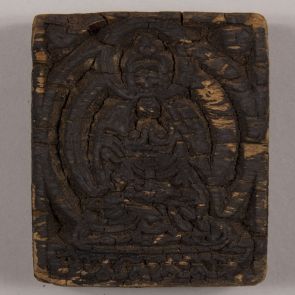 Printing block depicting Akshobhya buddha