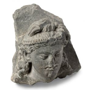 Maitreya bodhisattva. Head fragment.