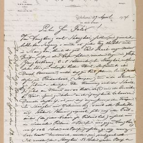 Ferenc Hopp's letter to Aladár Félix from Yokohama