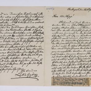 Lyka György levele Hopp Ferencnek Budapestről