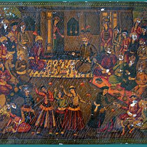 Allahverpha Afsar: Meetig of Shah Abbas I and  Abd ol-Mu-men Khan Uzbek