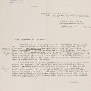Letter of the antiquarian Dr. Erich Junkelmann in German to Zoltán Felvinczi Takács