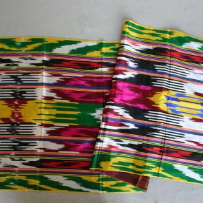 Textile sample with ikat technique