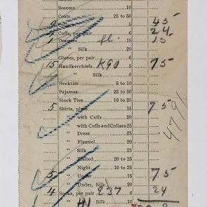 Laundry bill issued to Ferenc Hopp by Hotel Astor