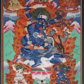 Jama dharmapála, a "Halál Ura" tamvédő istenség, és testvére Jami
