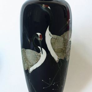 Vase with crane motifs