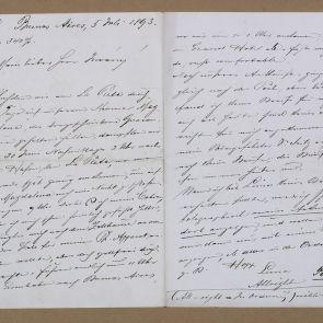 Ferenc Hopp's letter to Henrik Jurány from Buenos Aires