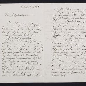 Gustav Zang's letter to Ferenc Hopp