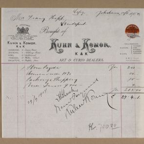 Invoice of Kuhn and Komor Co.