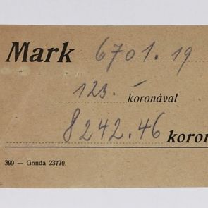 Kuhn és Komor cég üzleti levelének melléklete
