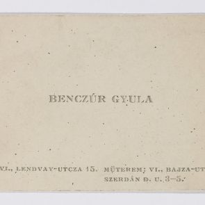 Business card: Gyula Benczúr