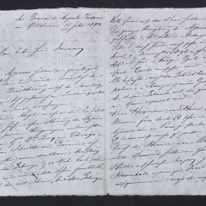 Ferenc Hopp's letter to Henrik Jurány from the Mediterranean Sea