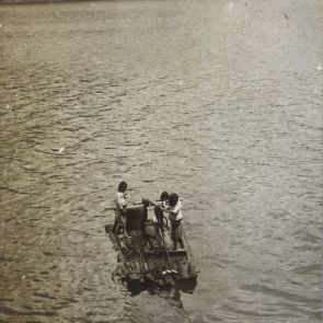 Children on a Raft in Port Hamilton