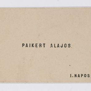 Business card: Alajos Paikert