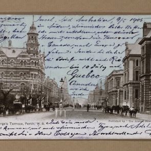 Ferenc Hopp's postcard to Aladár Félix from the Kangaroo Island (South Australia)