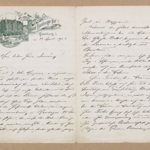 Ferenc Hopp's letter to Henrik Jurány from Hamburg