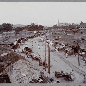 main street of Seoul from the south, with the Catholic cathedral