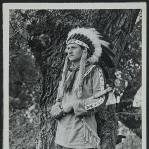 Full-length portrait of "Shaggy Wolf" (Viktor O'Egan)