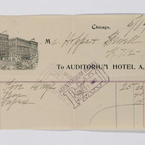Invoice issued to „Hopp & Shinell” by Auditorium Hotel