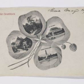 Olga Schindler's postcard to Ferenc Hopp from Máriabesnyő