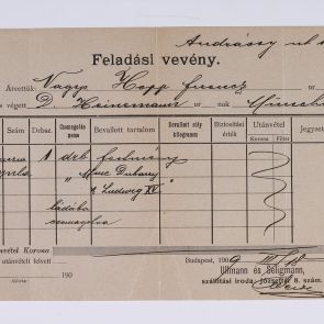 Dispatch note of the Ullmann and Seligmann transport company