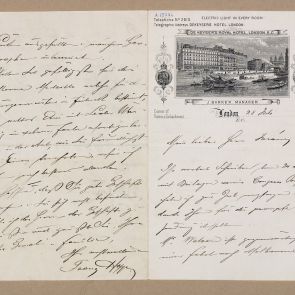 Ferenc Hopp's letter to Henrik Jurány from London