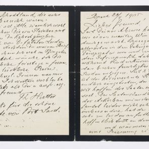 Teodor Hutter's letter to Ferenc Hopp from Budapest